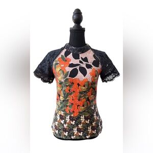 Arggido Elegant Floral Lace Sleeve Blouse